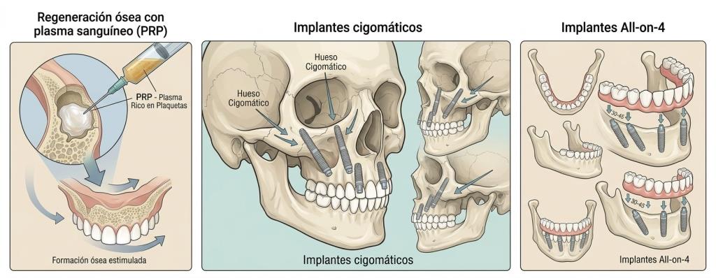 alternativas para los casos mas complejos de implantes all on 4