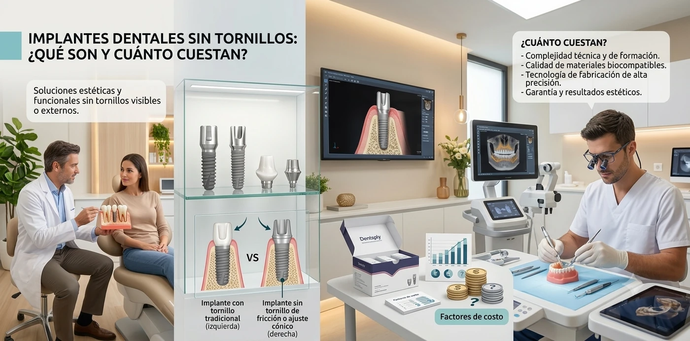Implantes dentales sin tornillo Implantes dentales sin tornillo